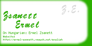 zsanett ermel business card